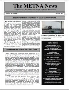 METNA Newsletter August 2015