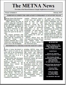 METNA Newsletter February 2014